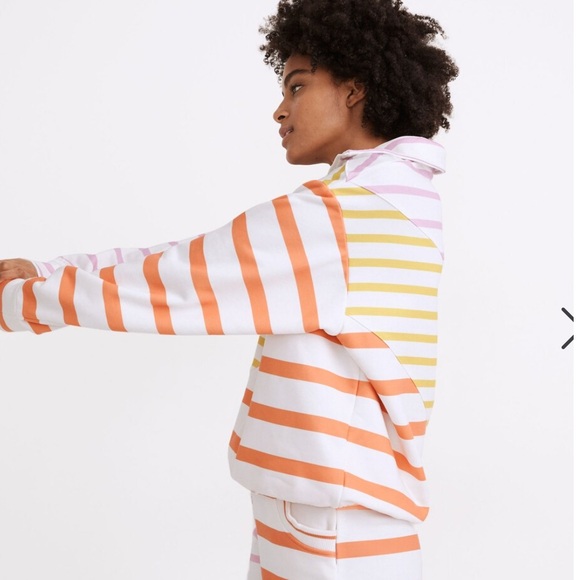 Solid & Striped Quarter Zip in Colorblock Stripe - Picture 3 of 15